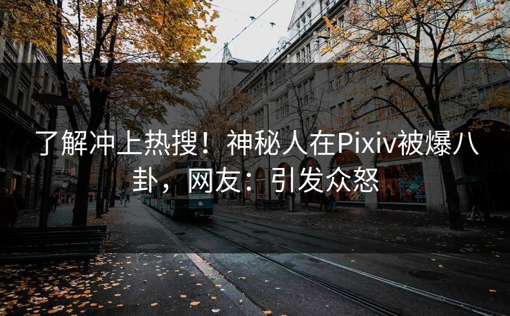 了解冲上热搜！神秘人在Pixiv被爆八卦，网友：引发众怒