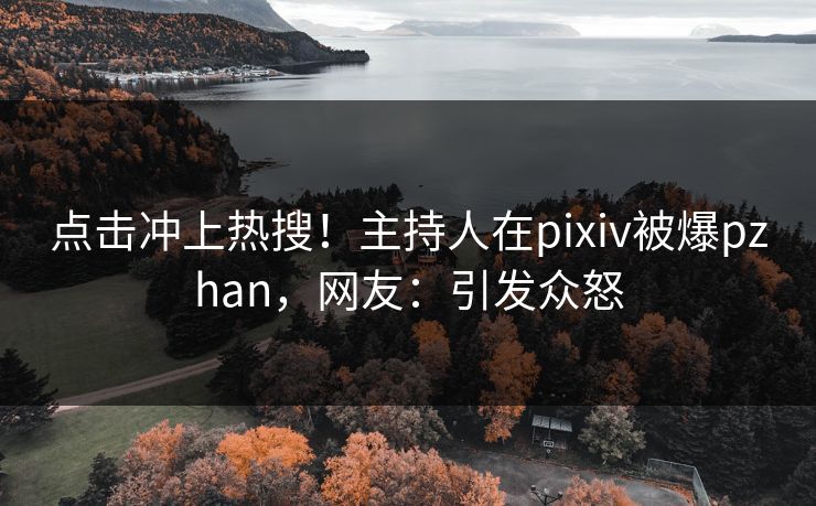 点击冲上热搜！主持人在pixiv被爆pzhan，网友：引发众怒