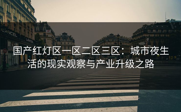 国产红灯区一区二区三区：城市夜生活的现实观察与产业升级之路
